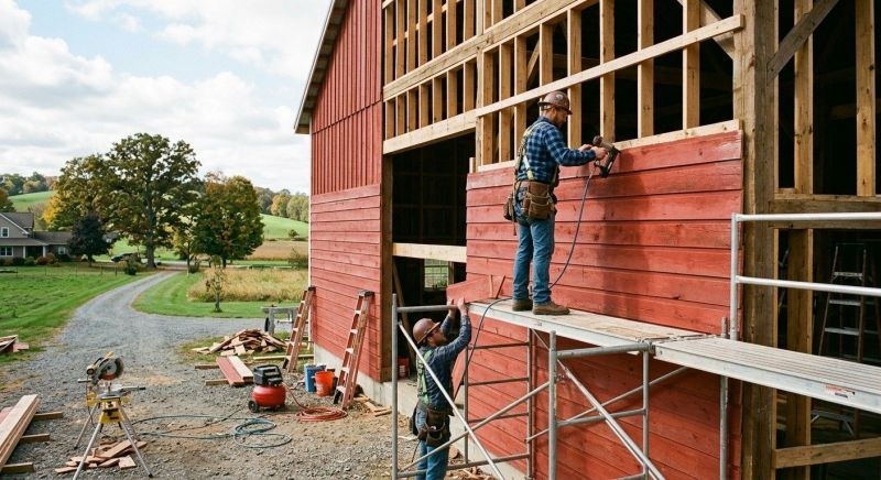 Barn Siding Installation in Milton, VT