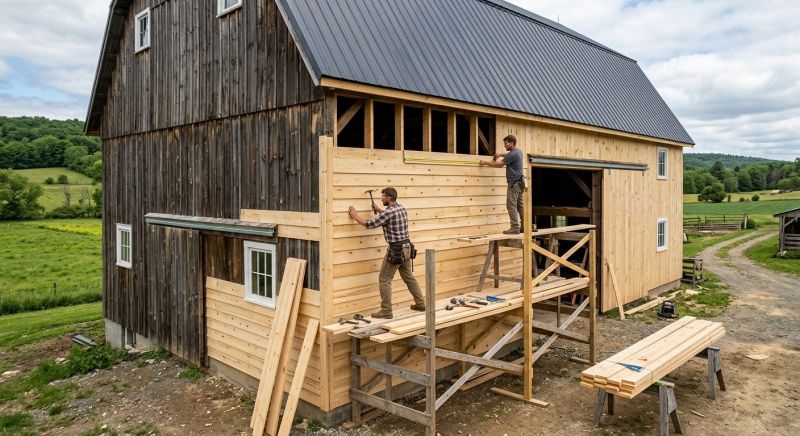 Barn Siding Installation in Vergennes, VT