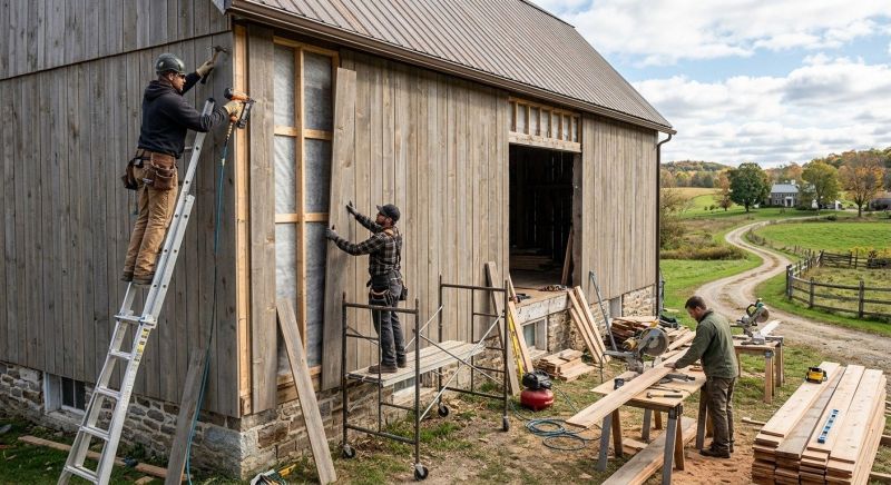 Barn Siding Installation in Willsboro, NY
