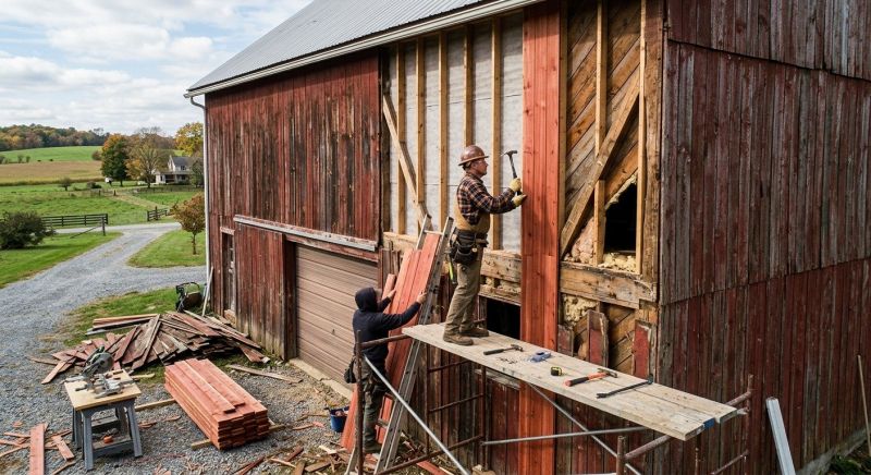Barn Siding Replacement in Colchester, VT