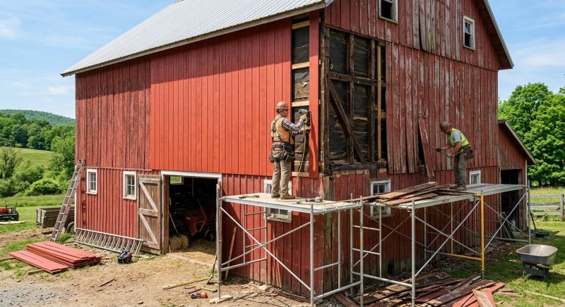 Barn Siding Replacement in South Burlington, VT