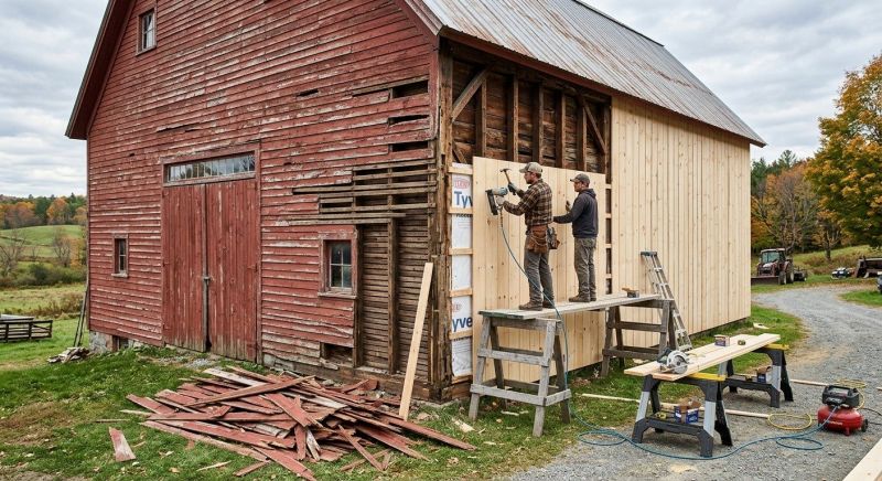 Barn Siding Replacement in Plattsburgh, NY