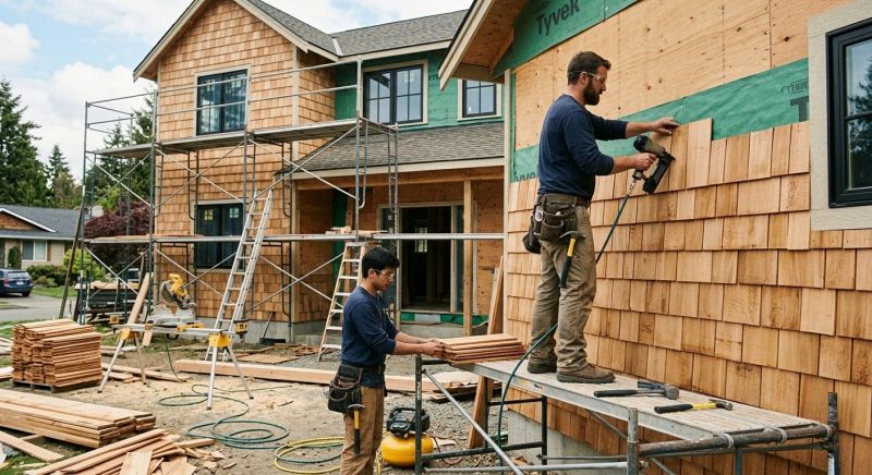 Cedar Cladding Installation in South Burlington, VT