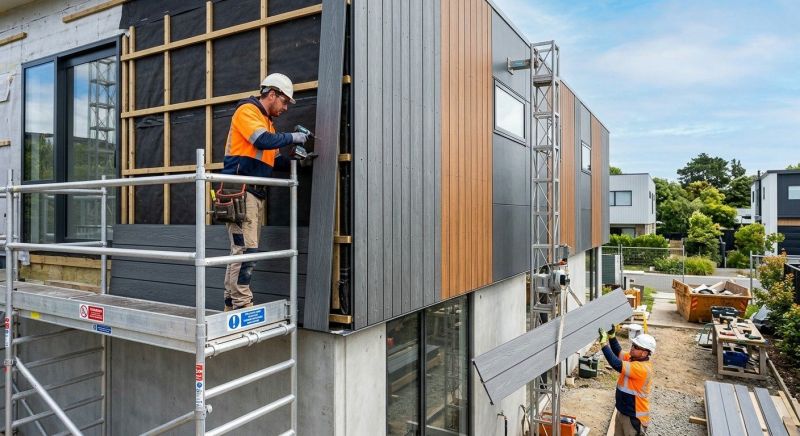 Facade Cladding Installation in South Burlington, VT