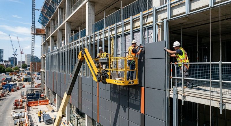 Facade Cladding Installation in South Burlington, VT