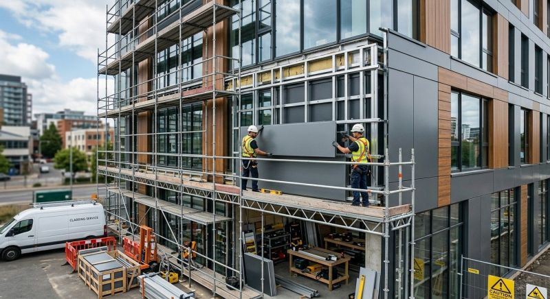 Facade Cladding Installation in South Burlington, VT
