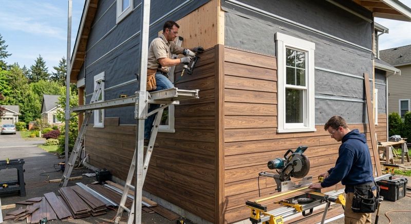 Faux Wood Siding Installation in Colchester, VT