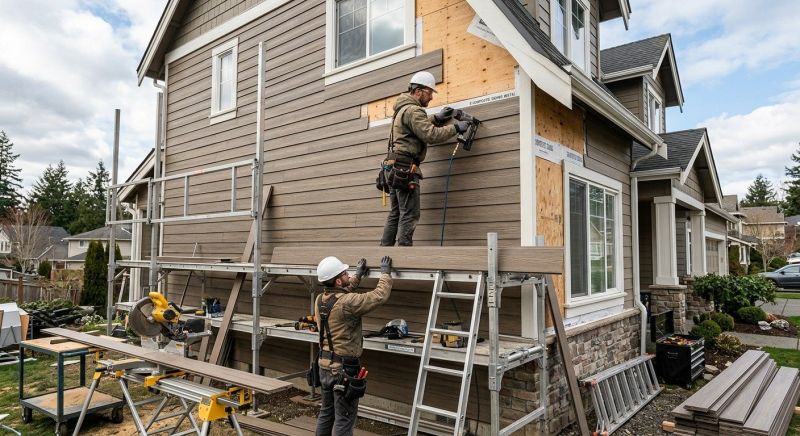 Faux Wood Siding Installation in Williston, VT