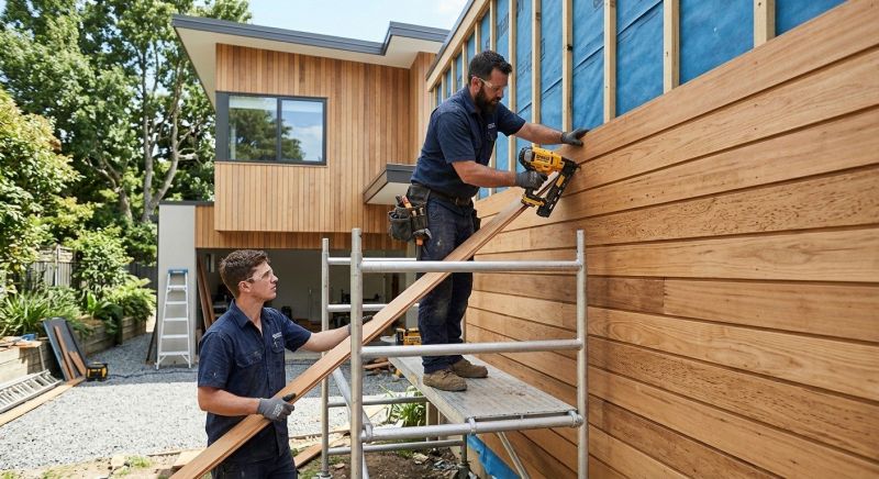 Hardwood Cladding Installation in South Burlington, VT