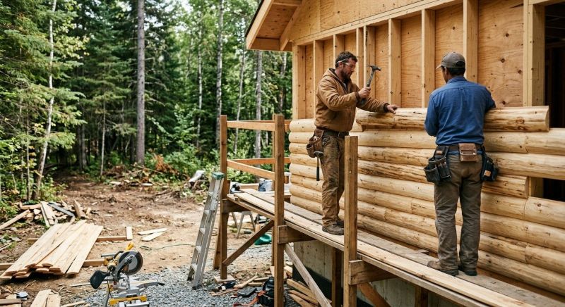 Log Home Siding Installation in South Burlington, VT
