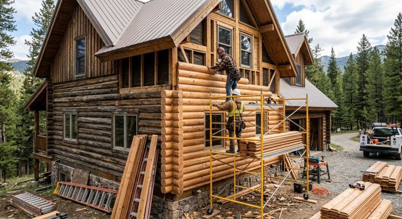 Log Siding Installation in Bristol, VT