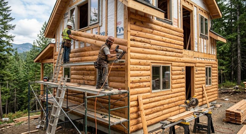 Log Siding Installation in Grand Isle, VT