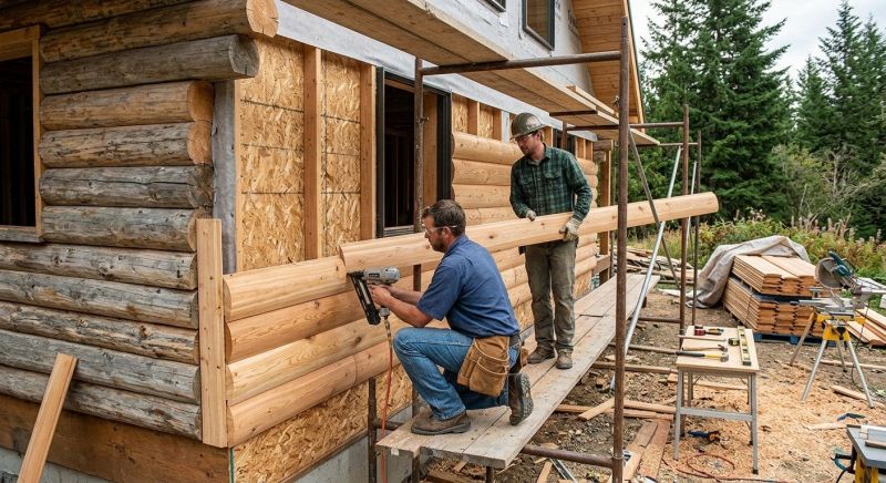 Log Siding Installation in Milton, VT