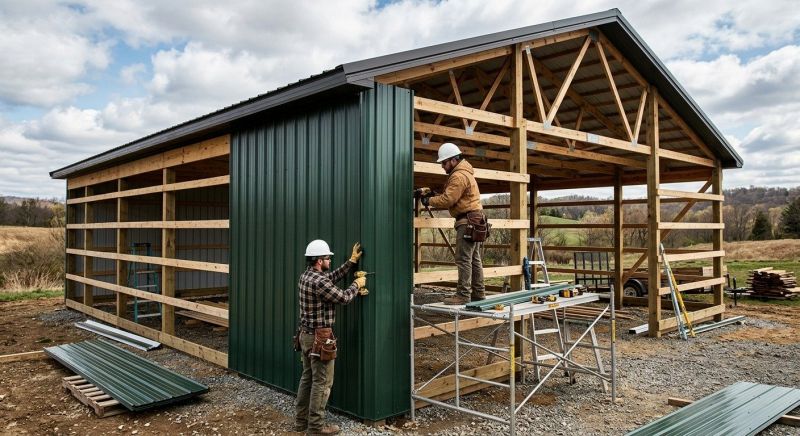 Metal Barn Siding Installation in South Burlington, VT