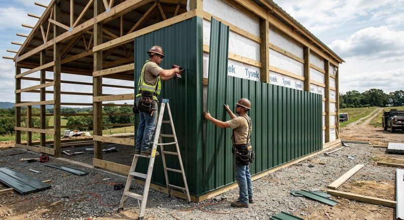 Pole Barn Siding Installation in South Burlington, VT