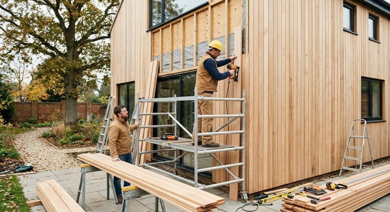 Wood Cladding Installation in Jeffersonville, VT