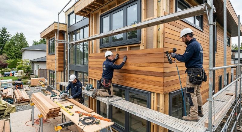 Wood Cladding Installation in Saint Albans, VT