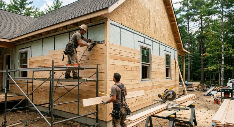 Wood Plank Siding Installation in South Burlington, VT